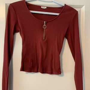 Garage Red Cropped Long sleeve
